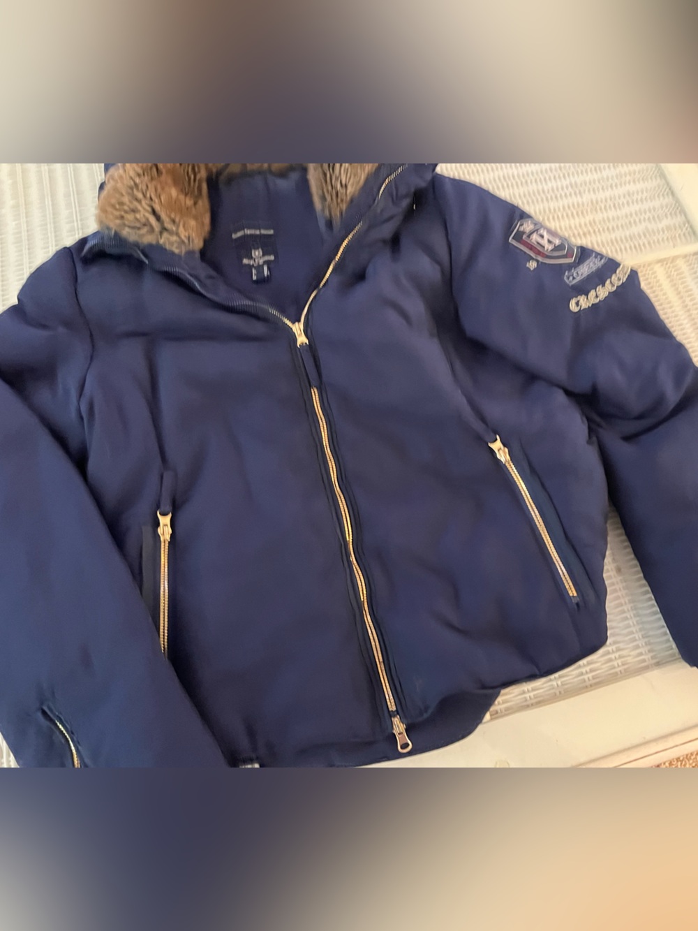 Horze Crescendo Navy Blue Padded Winter Riding Jacket size Large